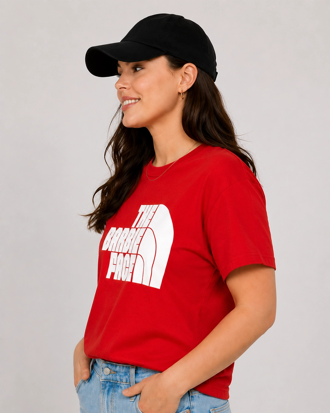 The Barbie Face Oversized Graphic T-Shirt