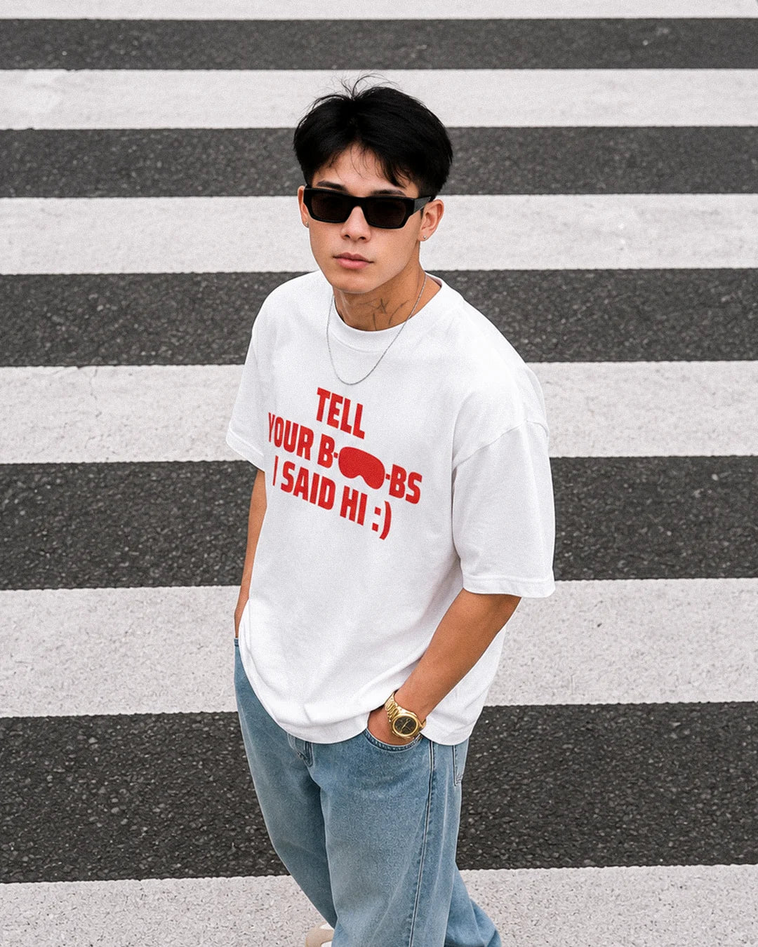 Premium white oversized streetwear tee by NoFilterClub