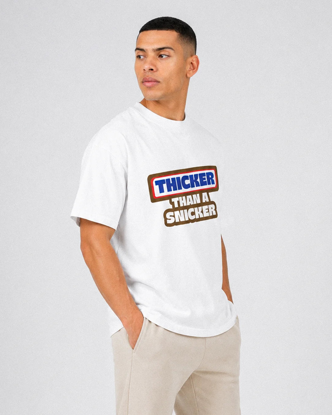 Thicker Than A Snicker Oversized Graphic T-Shirt