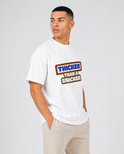 Thicker Than A Snicker Oversized Graphic T-Shirt