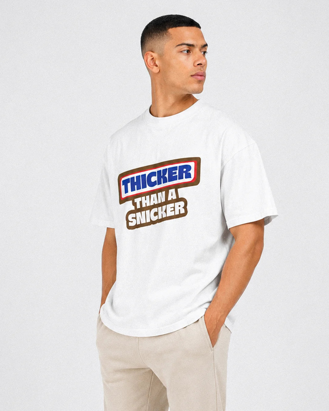 Thicker Than A Snicker Oversized Graphic T-Shirt
