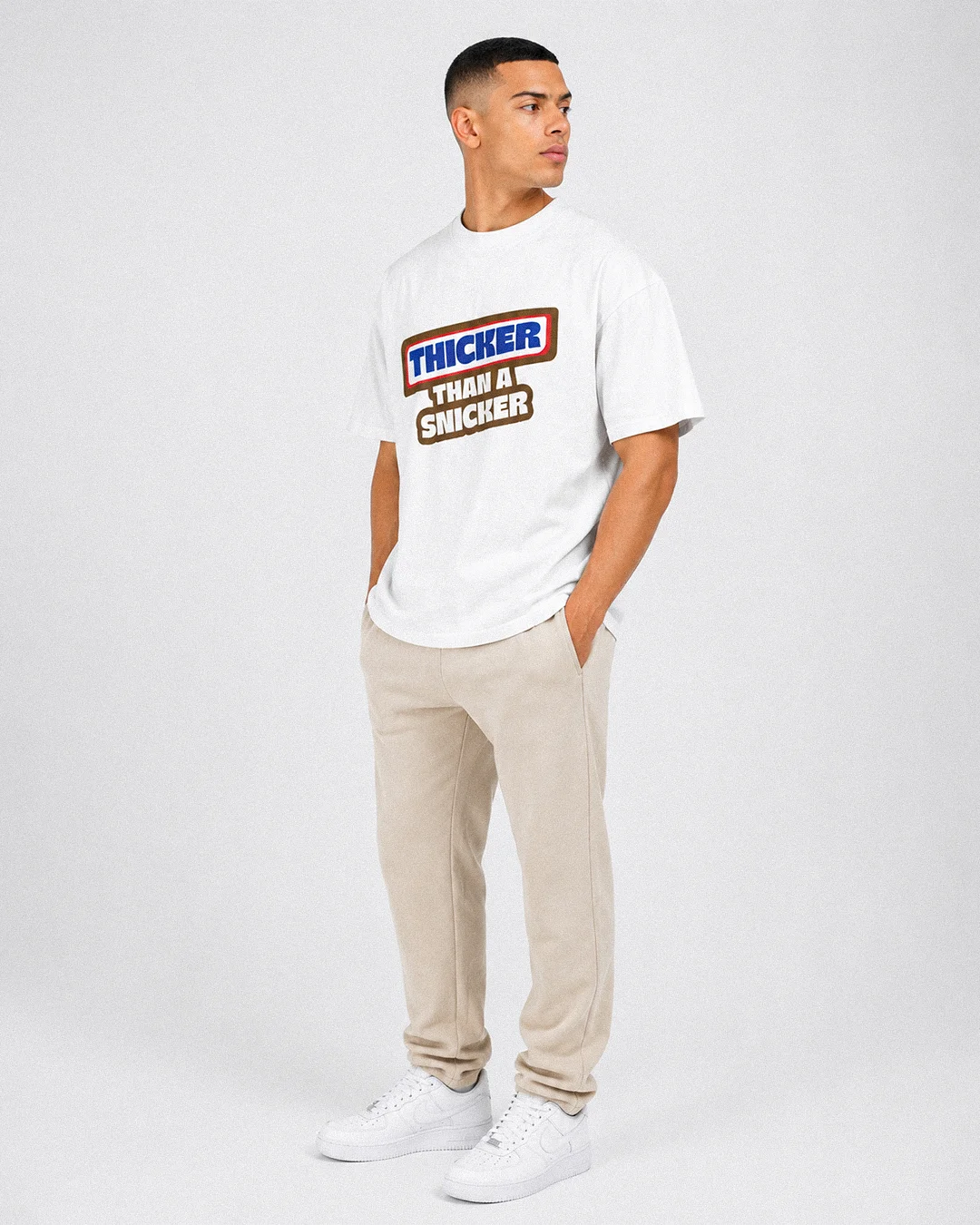 Thicker Than A Snicker Oversized Graphic T-Shirt