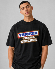 Thicker Than A Snicker Oversized Graphic T-Shirt